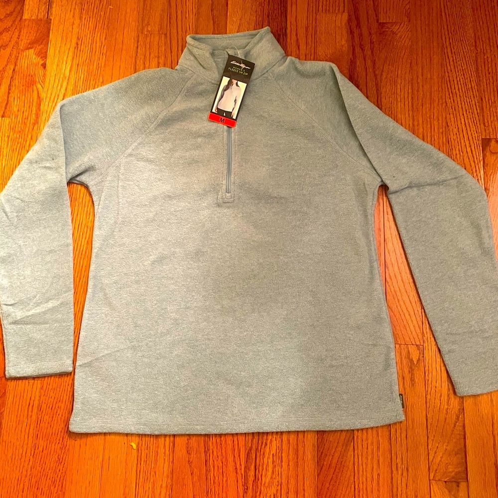 Eddie Bauer light blue 1/4 zip fleece
